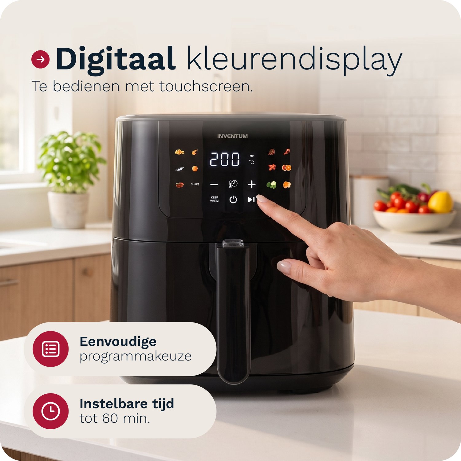 Inventum GF501HLDB Airfryer met Dubbele Lade - afbeelding 3