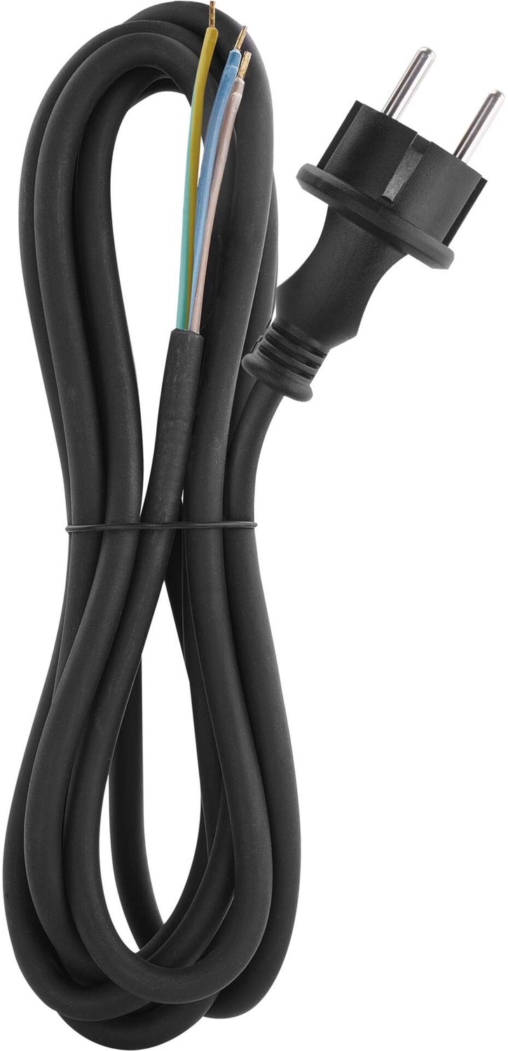 EMOS Flexo-kabel van rubber/neopreen 3x1,5 mm², 3 m, zwart, S03230N