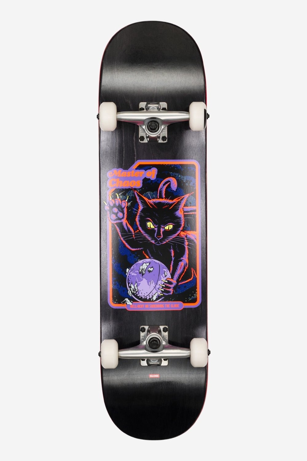 Globe G1 Master of Chaos 8.0 Complete Skateboard Cat Zwart
