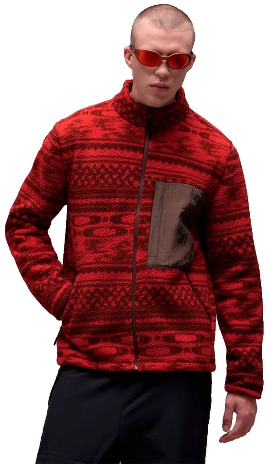 Oakley Apparel Snowdrift Mountain Fire Sherpa Fleece Met Volledige Rits Rood S Man