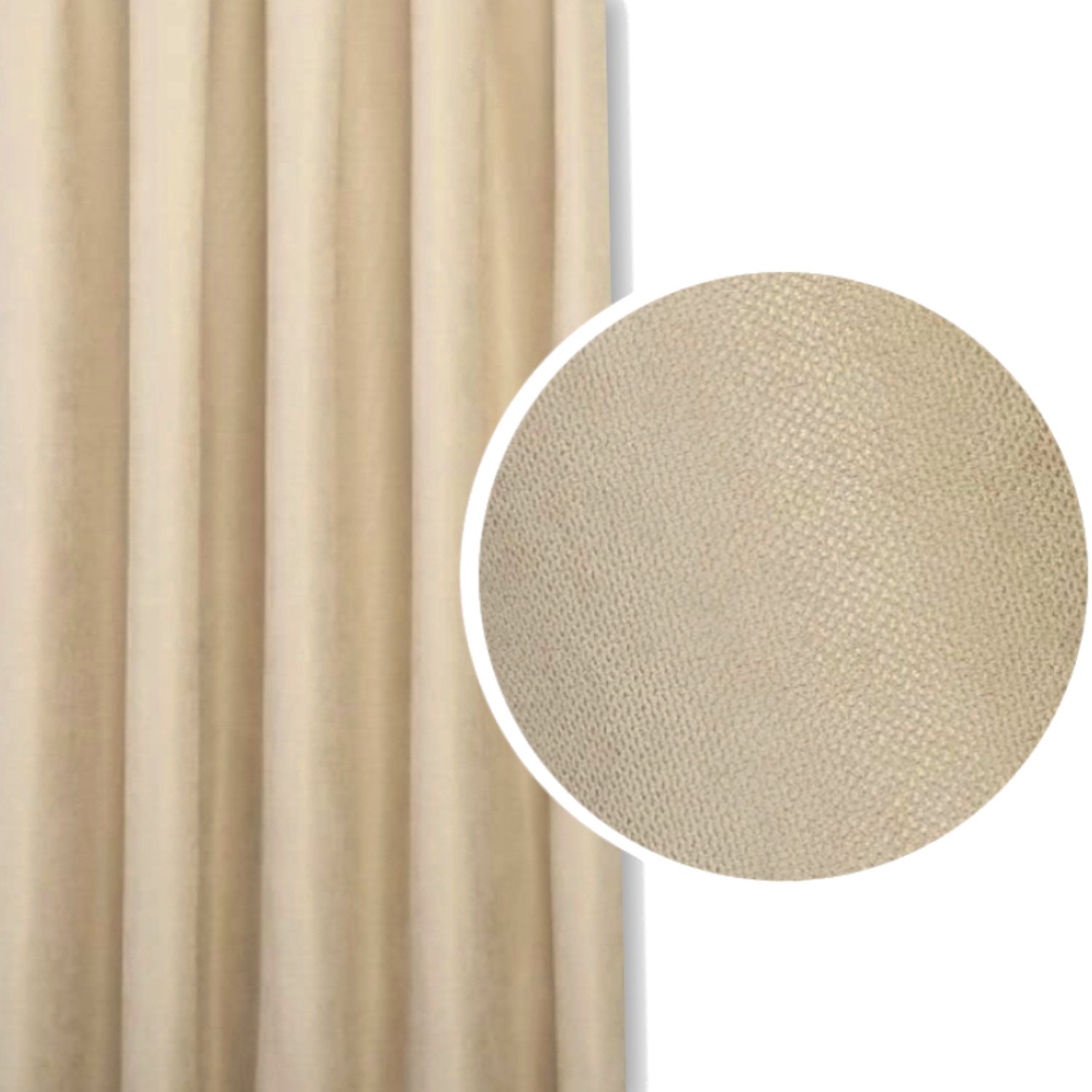 PRESTIQUA Verduisterende Gordijnstof Warm Beige 200x155 cm - Merkloos