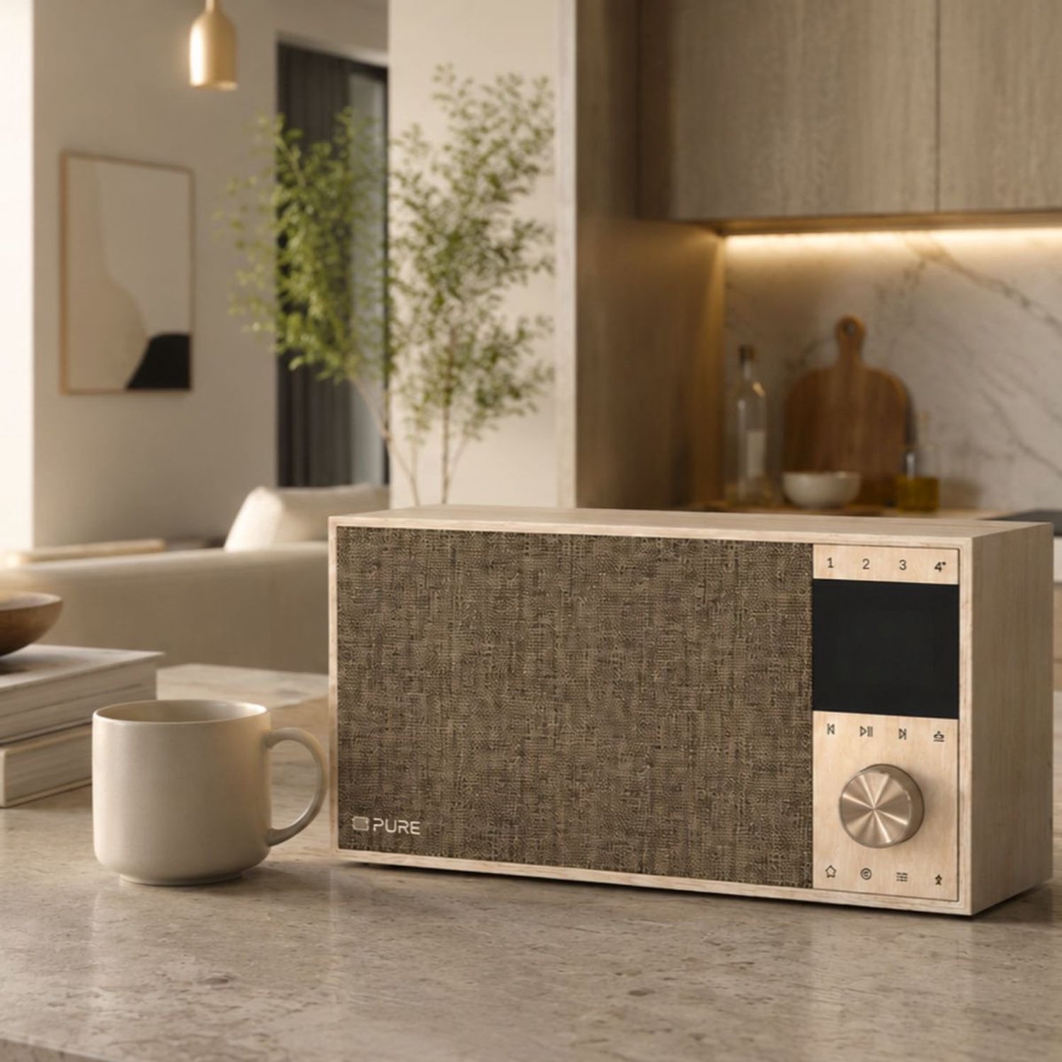 Pure Evoke Home II - Jouw prachtig vormgegeven alles-in-één muzieksysteem met cd-speler, Berken