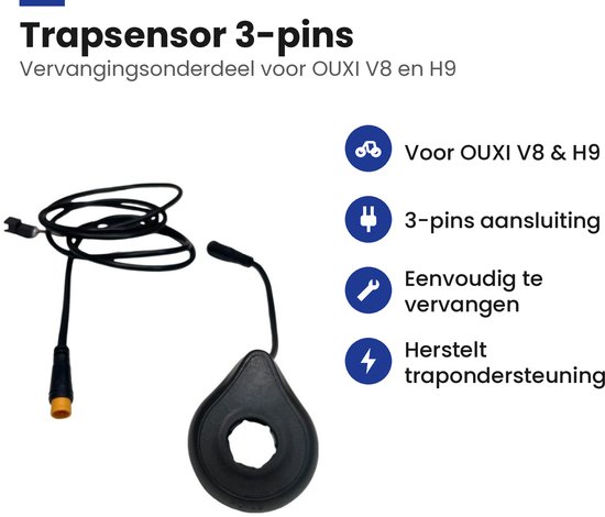 Fatbike - Trapsensor Ouxi - Trapondersteuning Sensor - Geschikt voor Ouxi Fatbike V8 en H9 - Sensor Fatbike V8 - Fatbike H9 - 3 Pin van Ouxi — afbeelding 3