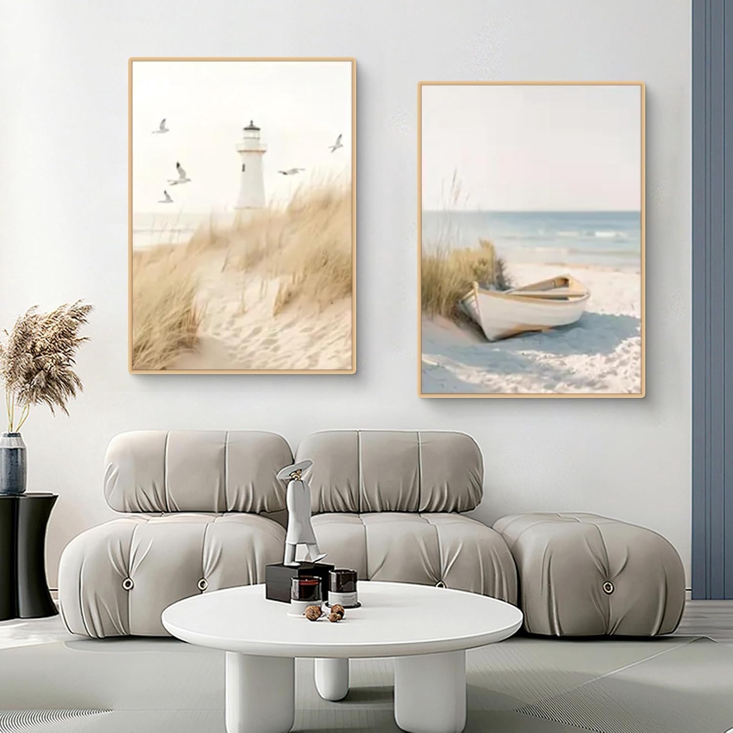 Set van 3 Canvas Posters: Strand & Zee, Moderne Wanddecoratie