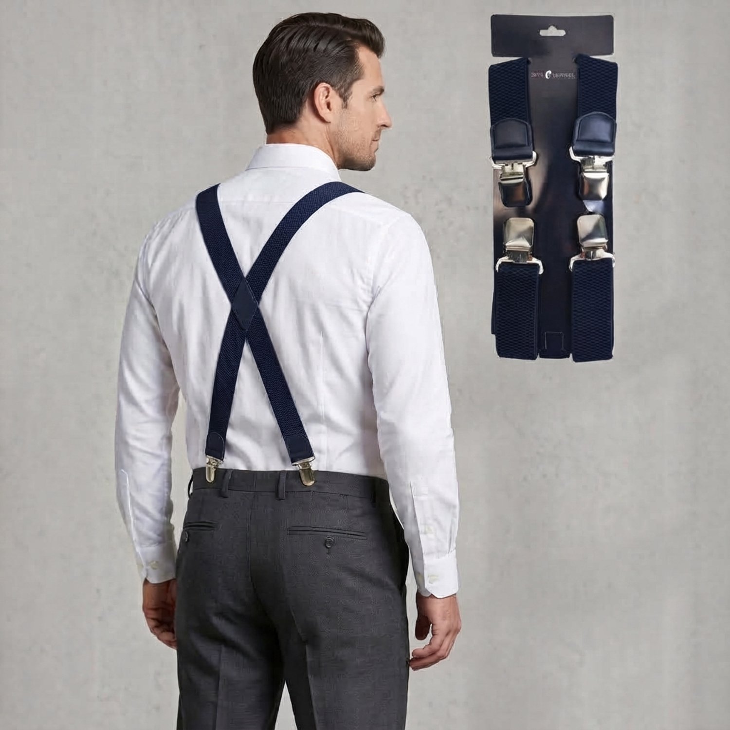 Safekeepers Stijl, Comfort en Maximale Grip: Safekeepers Extra Brede Bretels met 4 Clips Blauw