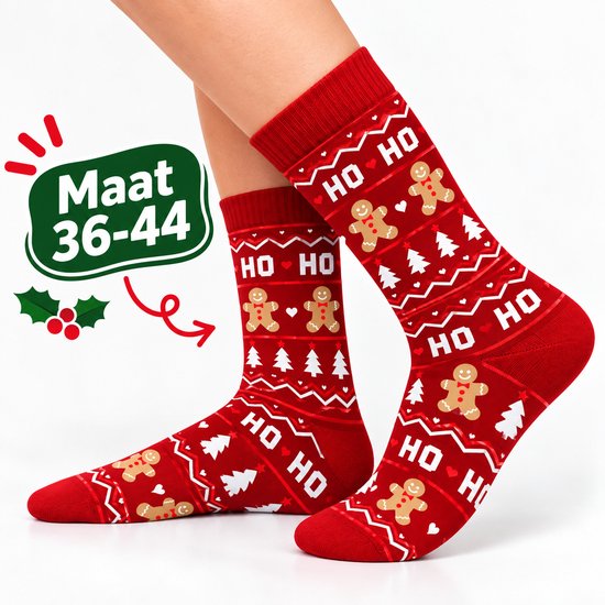 Sokken - 1 Paar Kerstsokken - Christmas Socks - Christmas Gift - Vrolijk Sokken - Kleurrijke Sokken - Maat 37-44