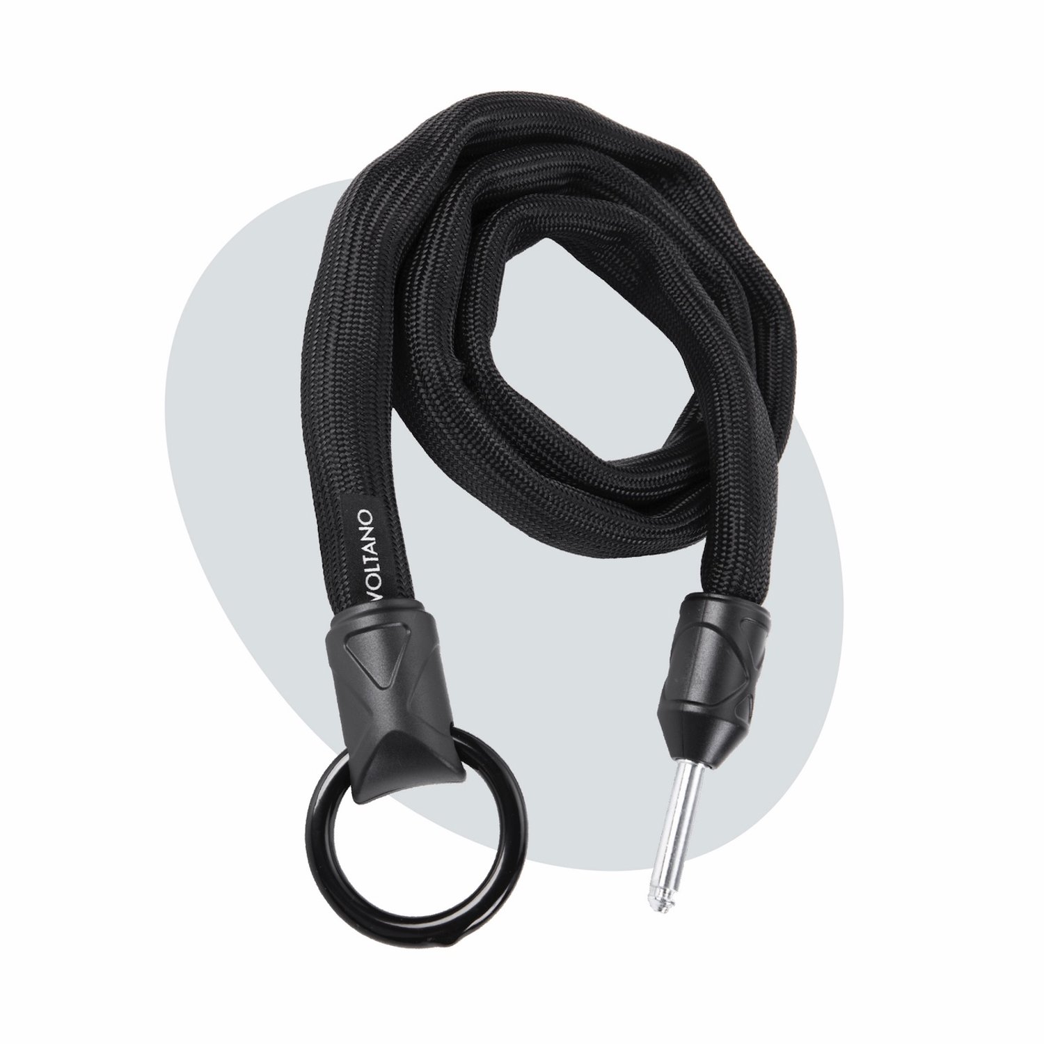 Voltano Insteekketting – 100 CM – Zwart - 5,5 MM Gehard Staal - Polyester Beschermhoes - Geschikt voor Stadsfiets / E-bike