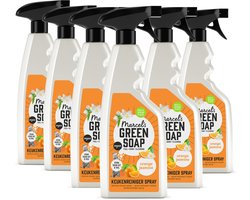 Marcel's Green Soap - Keukenreiniger Spray - Sinaasappel & Jasmijn - 6 x 500ml