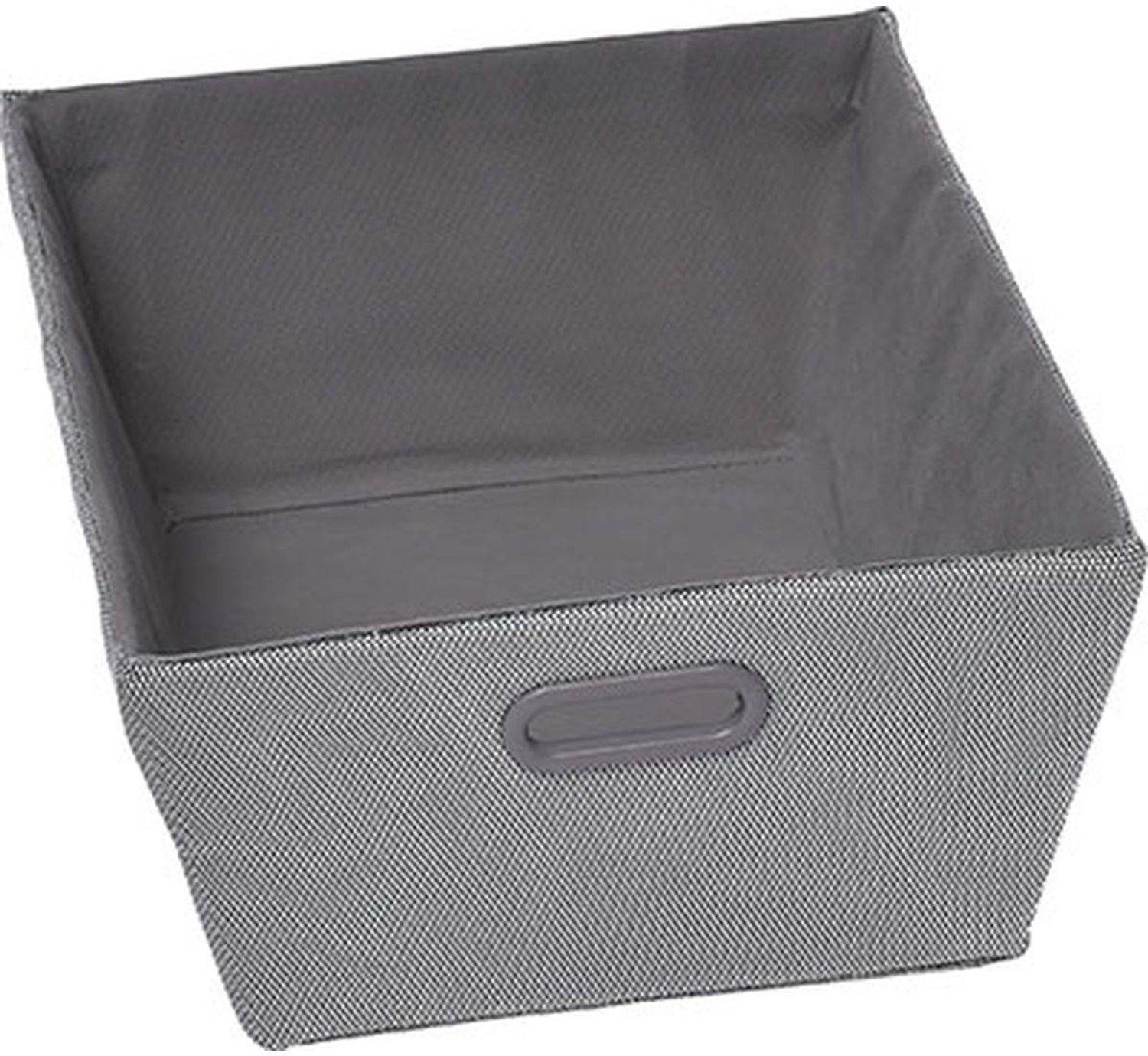 Panière dressing en polyester H. 18 x L. 32,5 x P. 45 cm argenté