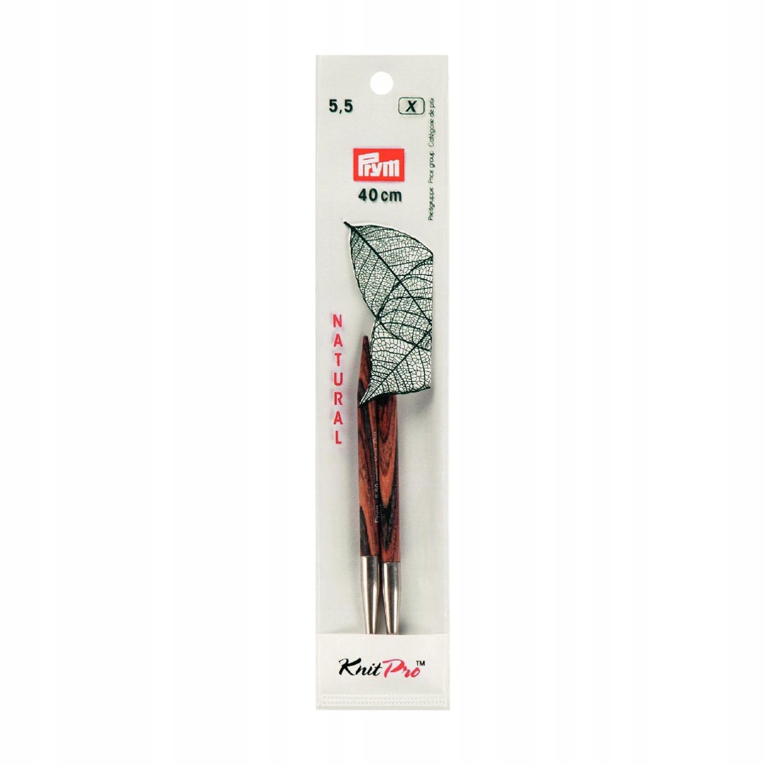 Prym KnitPro Verwisselbare Breinaalden Kort 5,5mm Natuurlijk Hout