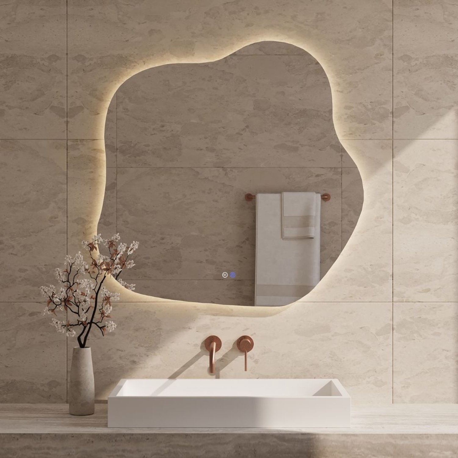 Sanitado Industry Blub Luxe Badkamer Spiegel Organisch 120 cm