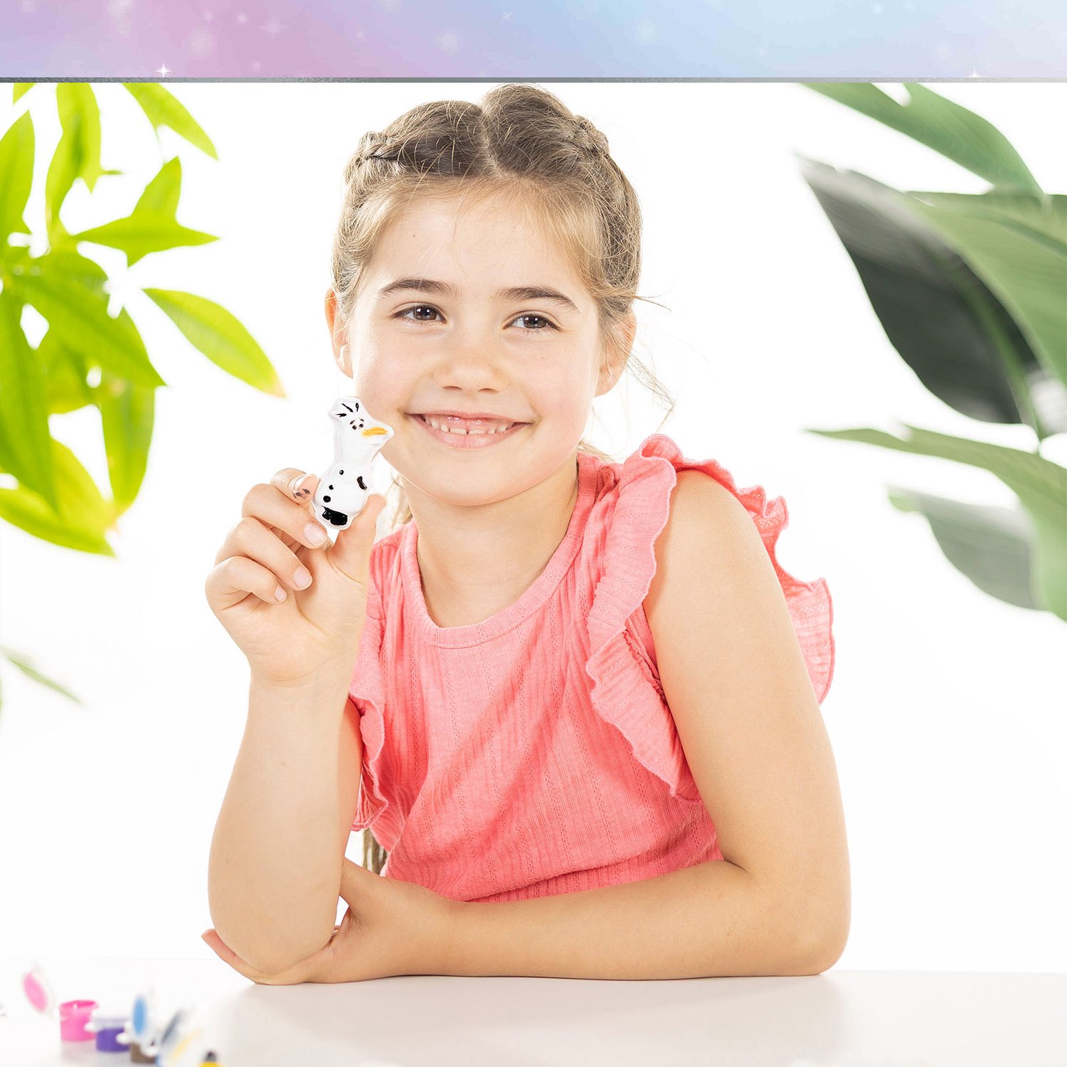 Disney Frozen 2-in-1 Knutselkoffer - 4 armbandjes met 300+ kralen - Gipsfiguren gieten en schilderen - Speelgoed Kinderen - Knutselen - Voor meisjes en jongens - Vanaf 5 jaar - Totum — afbeelding 6