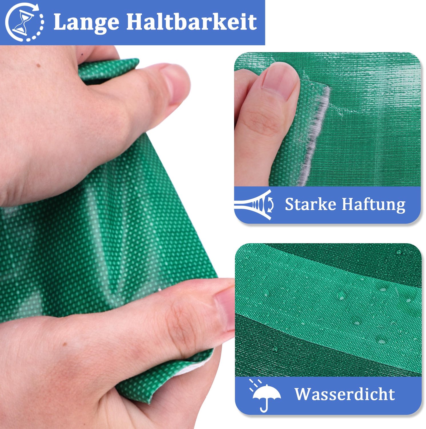 Reparatietape voor Dekzeilen - Zelfklevend en Weerbestendig - Voor Vrachtwagenzeil, Markies en Tent - 5 meter x 8 cm