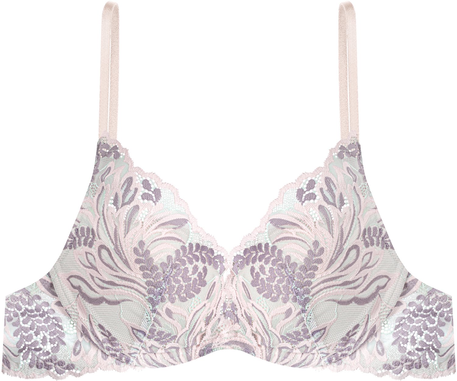 ESOTIQ Ninette - Push-upbeha - Kant - Bloemenmotief - Pastelkleuren