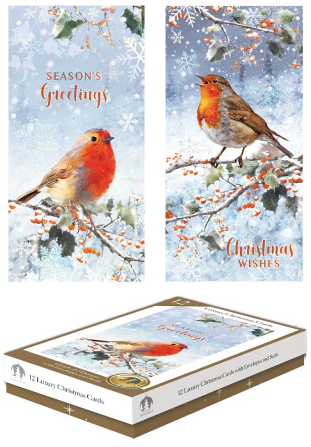 12 Luxe Kerstkaarten Smal Robin Scenes