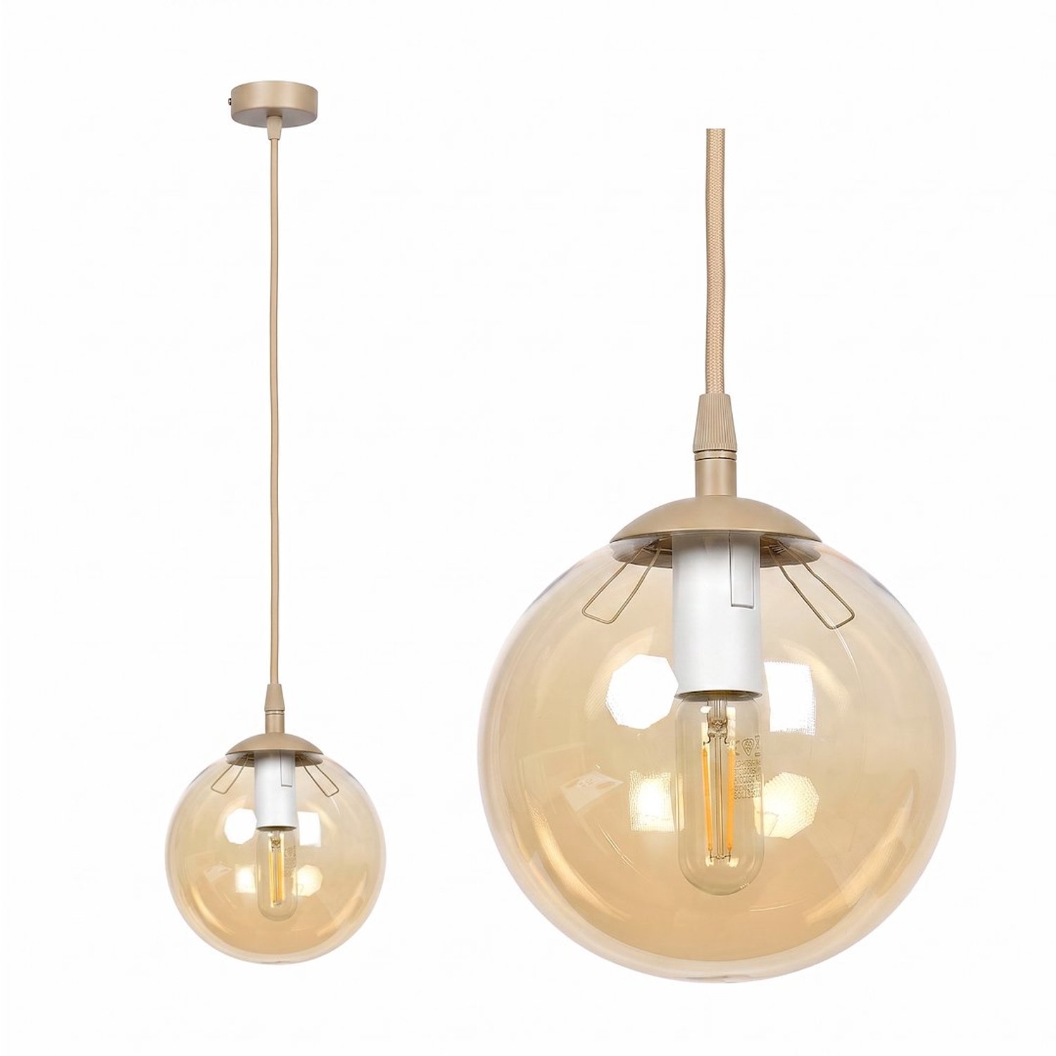 Emibig COSMO 1 MOKKA AMBER - Moderne hanglamp voor sfeervolle verlichting
