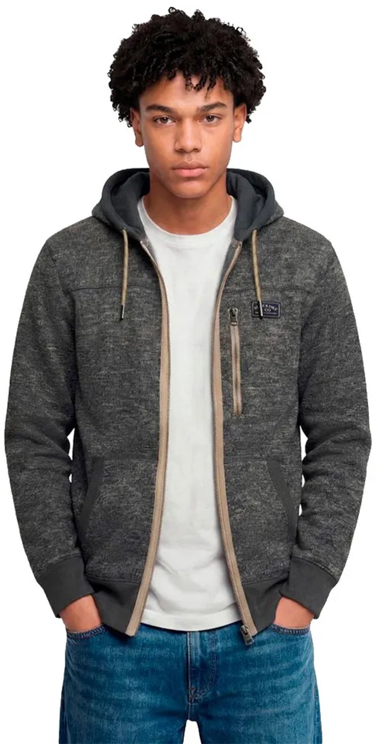 Superdry Storm Fleece Hoodie met rits Relaxed pasvorm Heren Hoodies Grijs