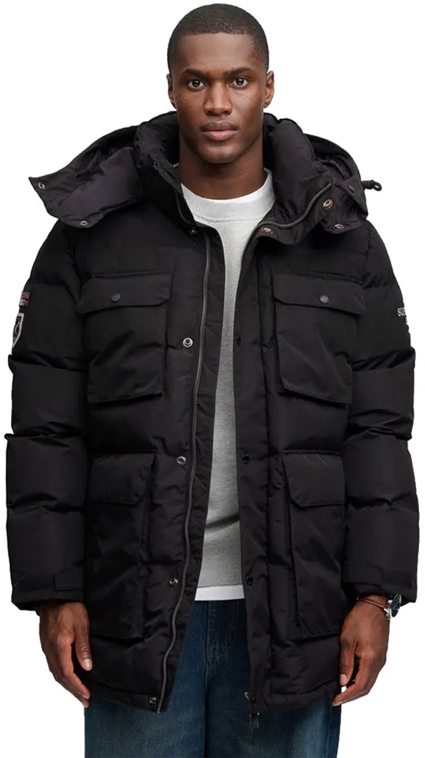 Superdry Everest Expedition Parka Jas Heren Gewatteerde jassen Zwart
