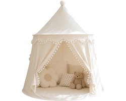 KLS® Speeltent - Kindertent - Speeltent voor Kinderen - Crème Wit - 110cm x 110cm x 130cm