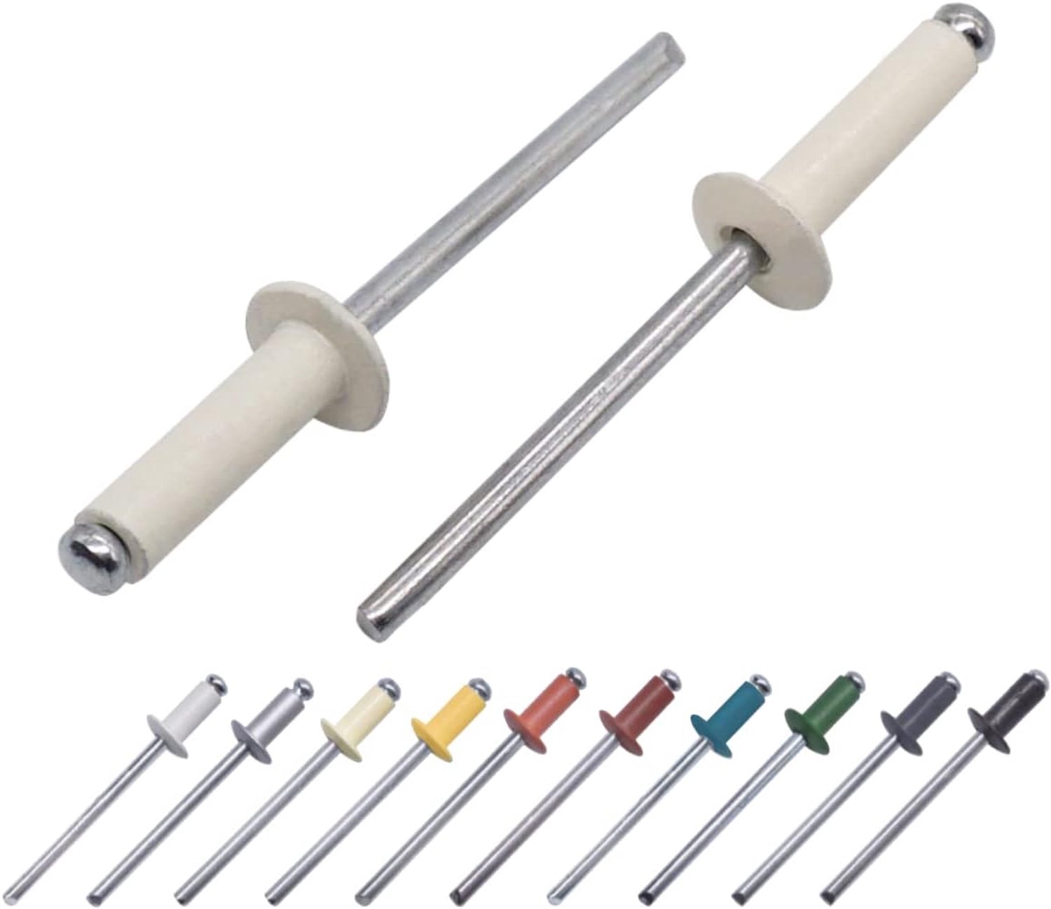 Blindklinknagels 4,0 x 14 mm - Aluminium met stalen doorn - Koepelkop - Eenvoudig te installeren - 400 stuks - m-winkel