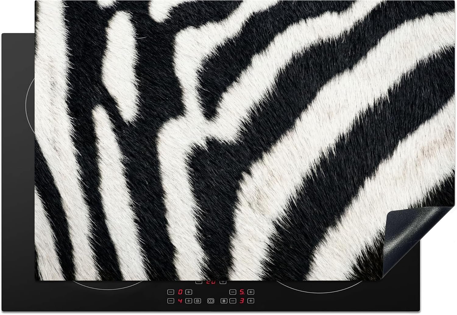 Inductie beschermer 77x51 cm - zebra - vacht - bescherming tegen krassen - ServiceTopper