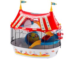 Ferplast Hamsterkooi Met Drie Verdiepingen Voor Muizen en Kleine Knaagdieren - Zwart - 49,5 x 34 x h 42,5 cm