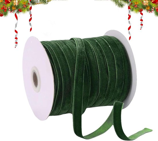 Vintage fluwelen lint, Vintage fluwelen lint 0,4 inch breedte 20 meter — afbeelding 2