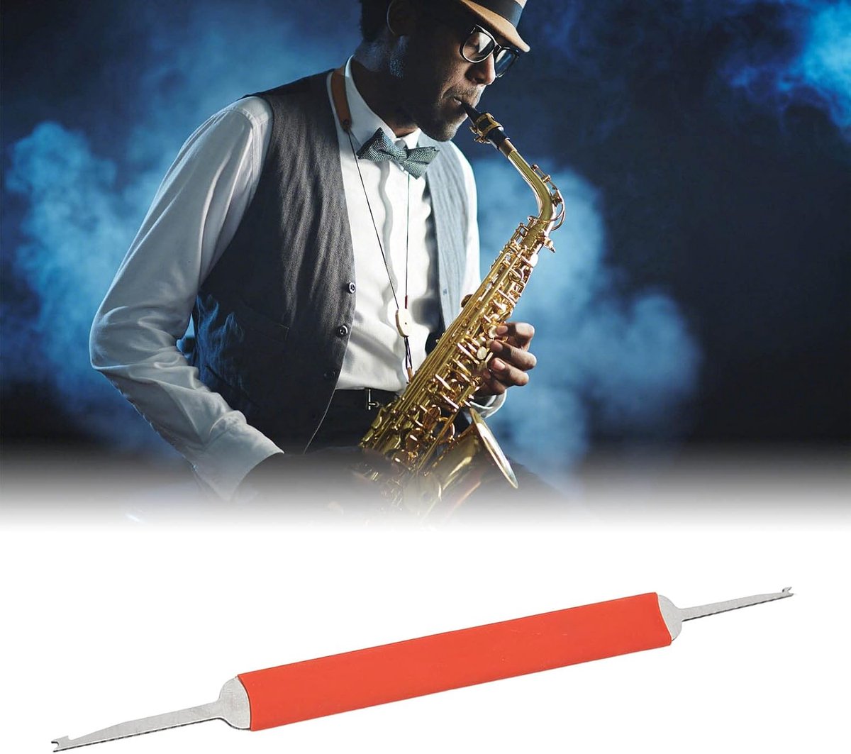 Reparatiegereedschap voor Houtblaasinstrumenten, Comfortabele Grip, Veerhaak voor Houtblaasinstrumenten, Prachtige Uitstraling, Dubbelkopontwerp voor Klarinet voor Saxofoon