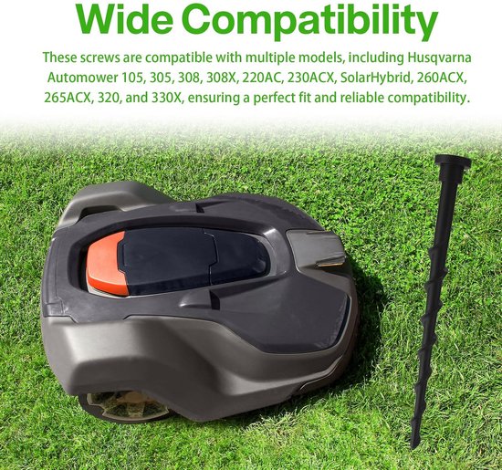 10 stuks laadstationschroeven voor grasmaaiers, compatibel met Husqvarna Automower 105 305 308, lengte 13,7 cm, tuingereedschap — afbeelding 2