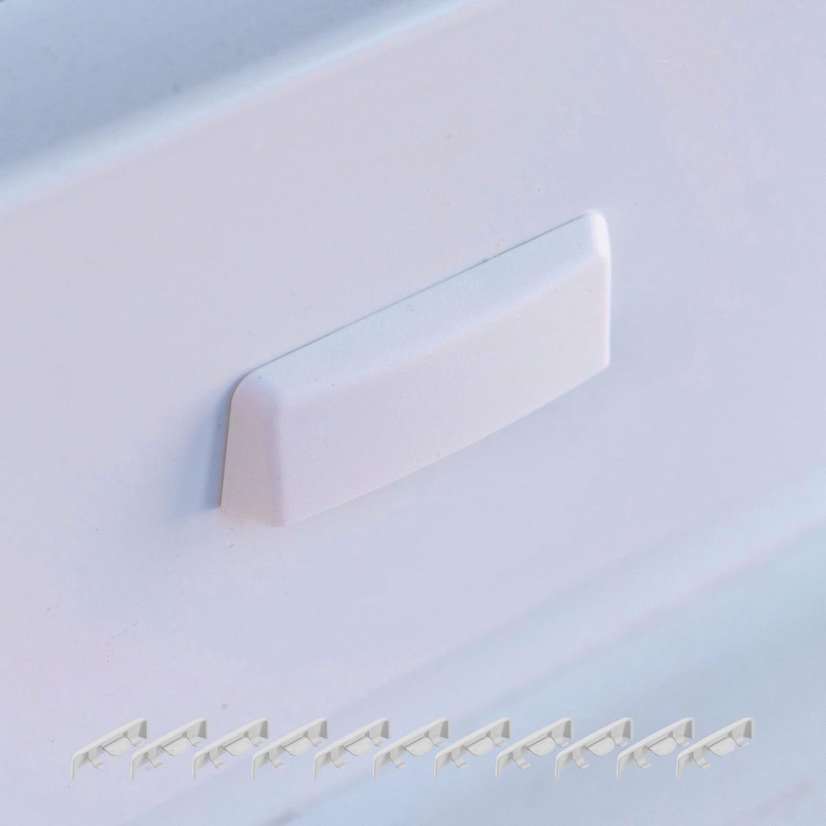 12 stuks, wit RAL 9016, afdekking voor sleuven, frezen tot 35 mm lengte, watersleufdoppen voor kunststof en aluminium profiel, raamkozijn, doppen, raamafwatering