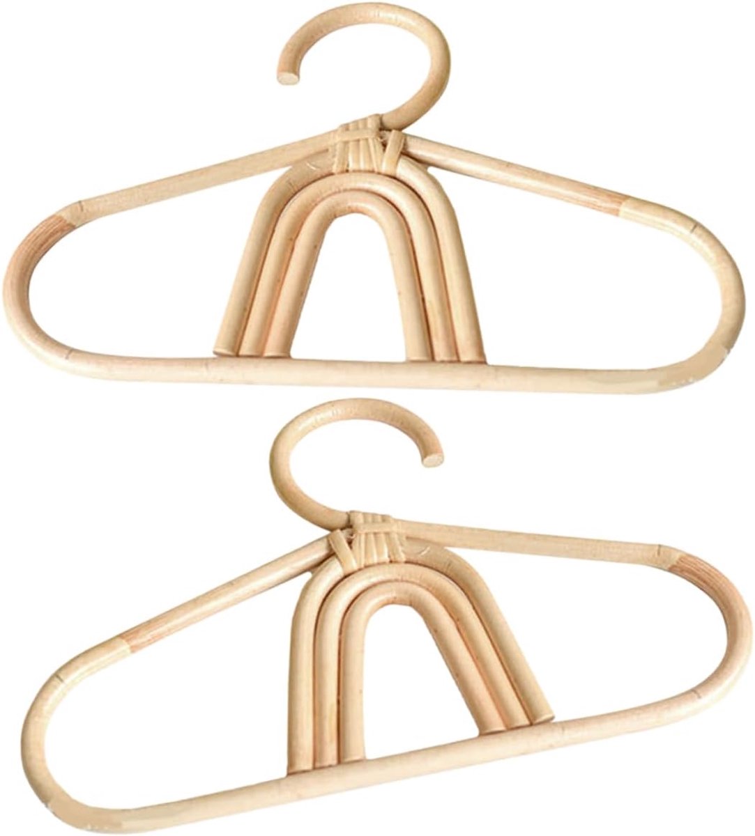 2 Stuks Rotan Kleerhangers Voor Jongens En Meisjes Ruimtebesparende Babyhangers Voor Jongens En Multifunctioneel En Robuust Voor De Kinderkamer