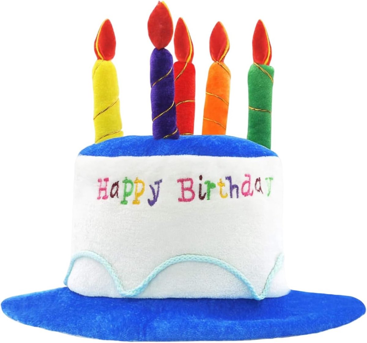 1 x hoed Happy Birthday-muts, creatieve kaars, schattig pluche dier, grappige romanhoed, schietobjecten voor verjaardagsfeesten.