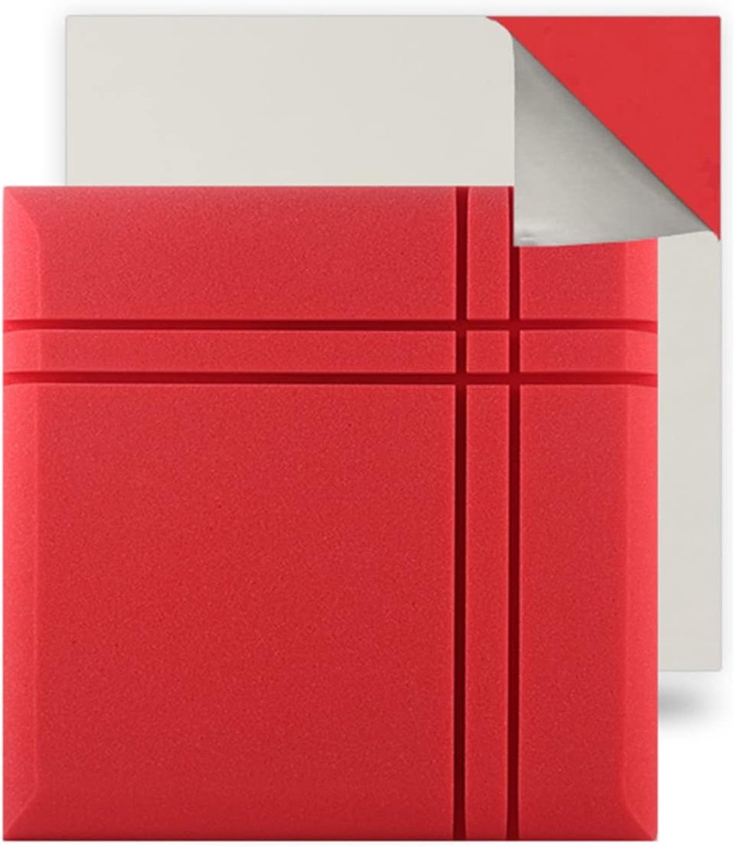 10 stuks geluidsblokkerende schuimpanelen, akoestische schuimpanelen met zelfklevend, wanddecoratie geluidsabsorptieplaten voor thuistheater, E-50X50X5Cm