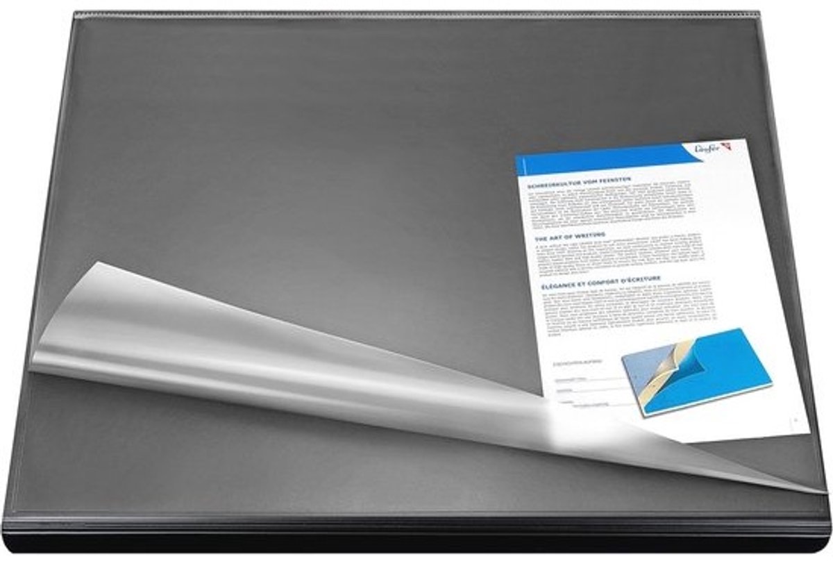 Bureauonderlegger - met randbescherming - antislip schrijfonderlegger - 52 x 65 cm - transparante onderlegger