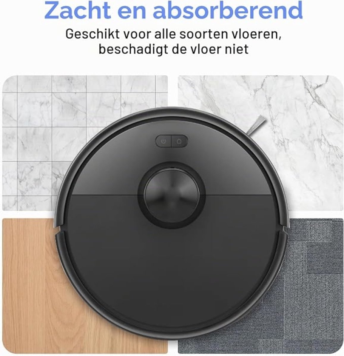 4 stuks microvezel wisdoeken voor Roborock Q7 M5, Q7 M5+, Q7 L5, Q7 L5+ robotstofzuiger - wasbaar en herbruikbaar vervangend mopdoek