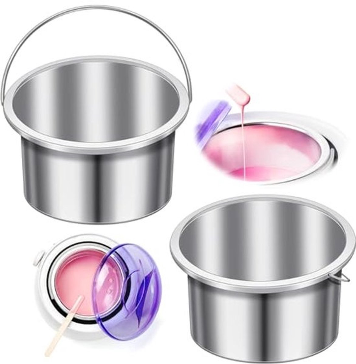 Wasmachinevervangingspot voor wax warmer - Draagbare ontharingswaxkom 500 cc