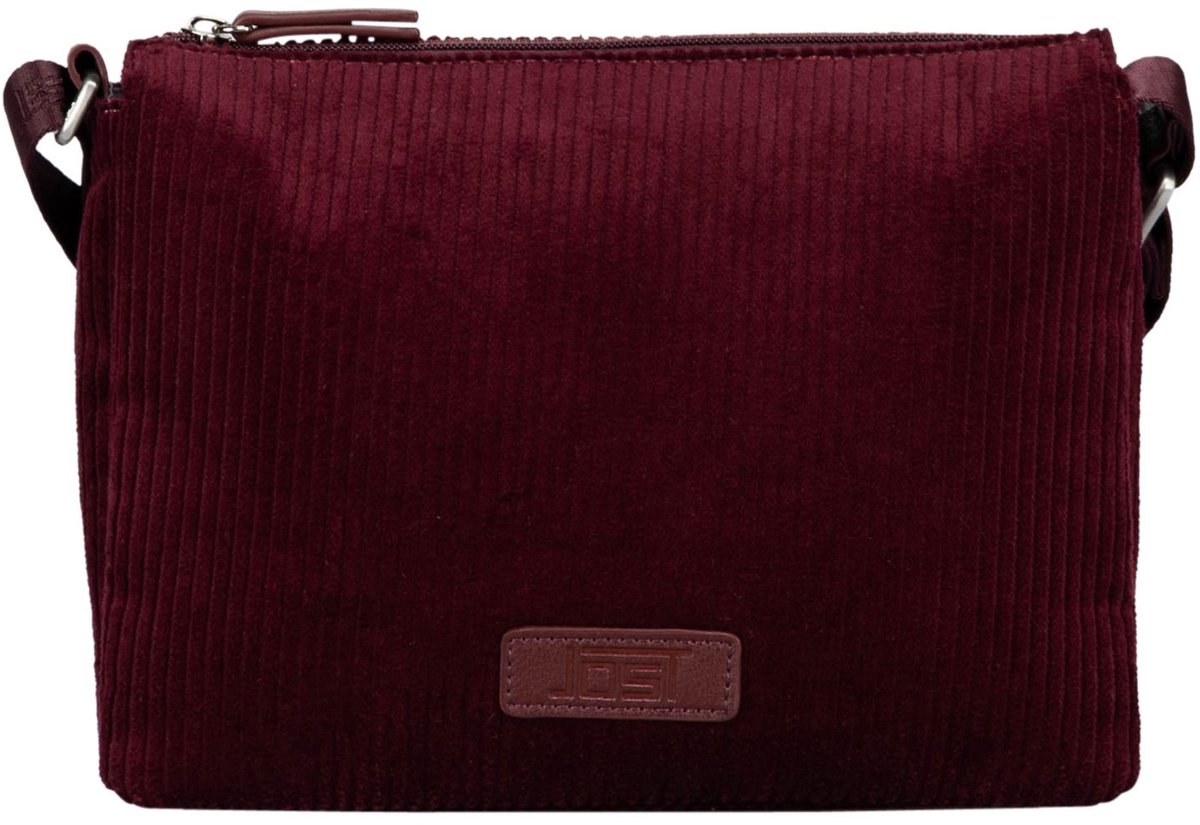 JOST schoudertas Cord Shoulder Bag Burgundy wijnrood