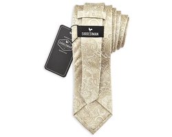Sir Redman - Stropdassen - stropdas Eternal Paisley Beige - beige
