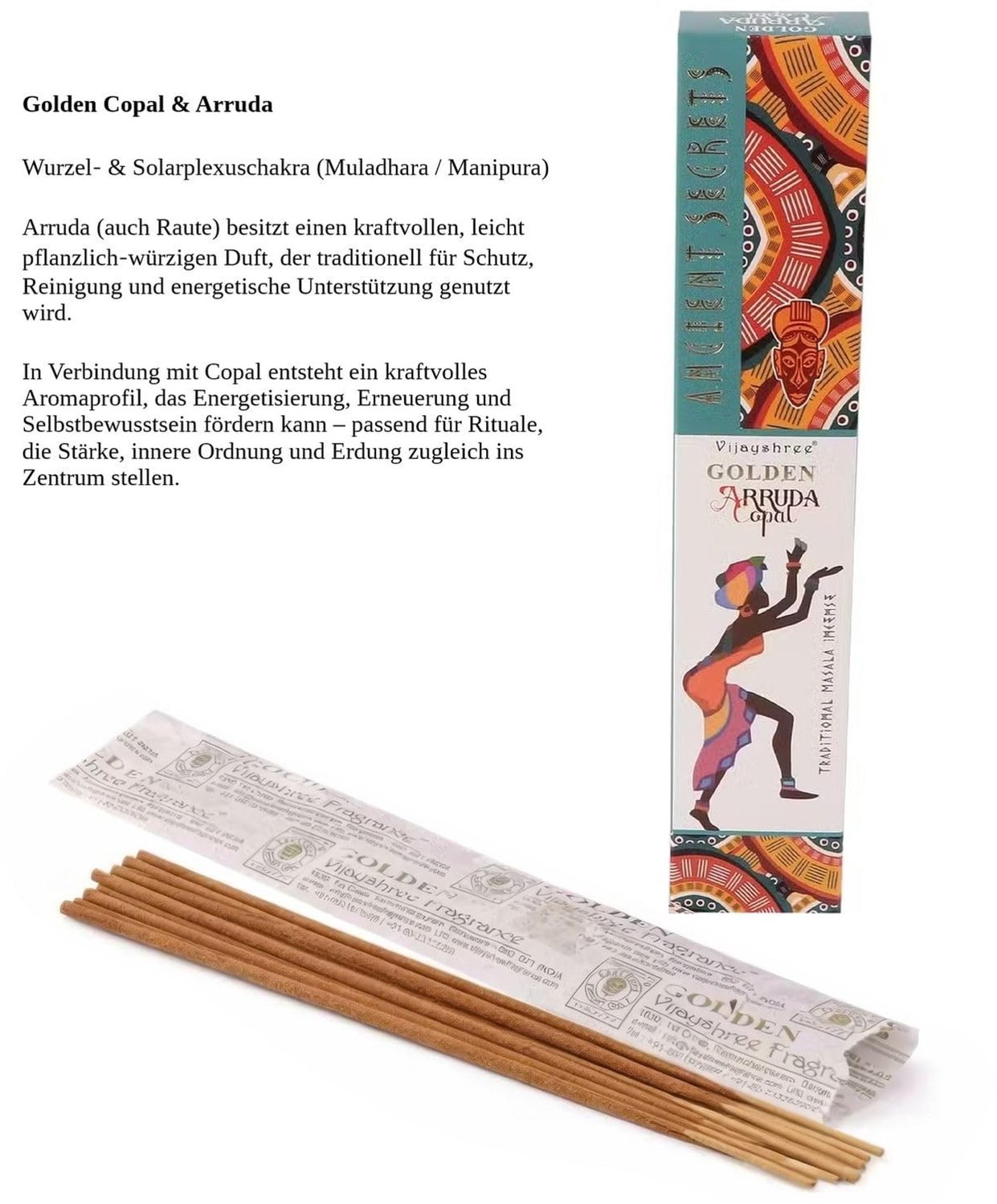 Golden Copal Wierookstokjes - Vijayshree Masala Geur