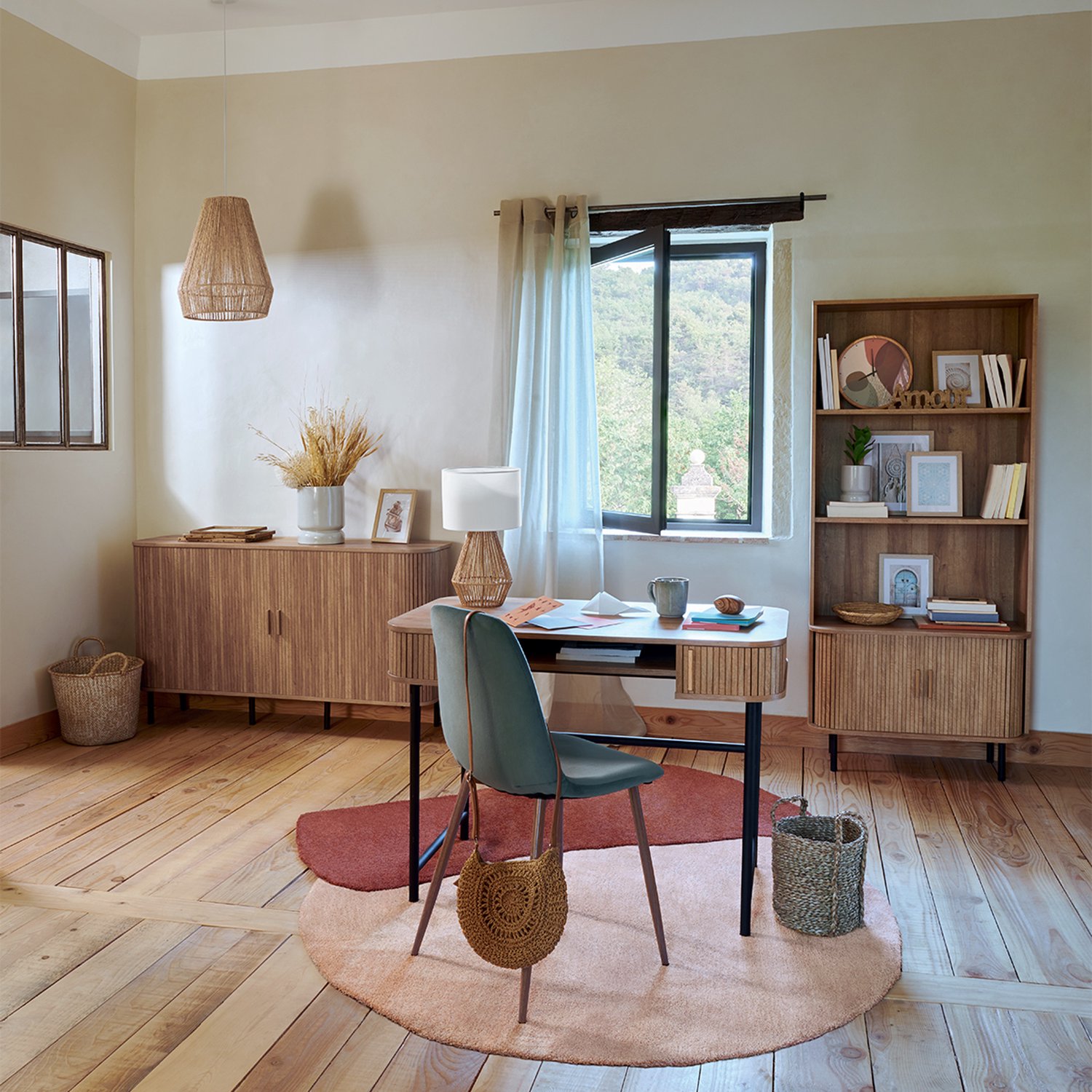 Atmosphera Colva 2D Dressoir - 140x40x81cm - Bruin Beige
