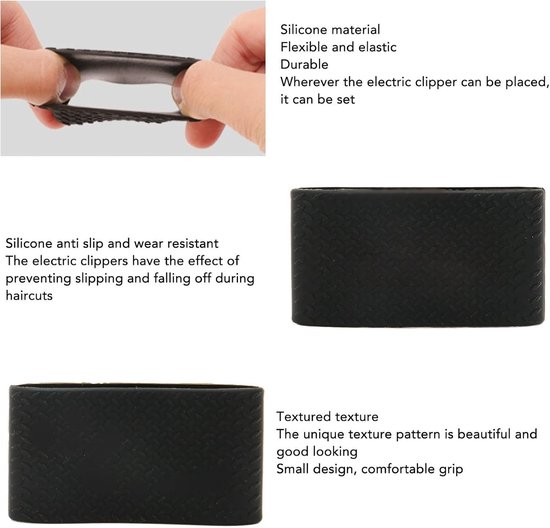Set van 3 Antislip Siliconen Beschermhoezen voor Haartrimmers - Duurzaam en Hittebestendig Accessoire voor Kappers — afbeelding 5