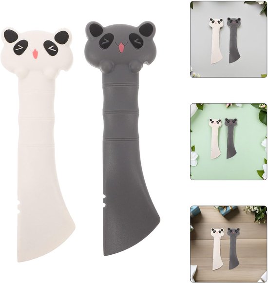 2 Stuks Delige Kattenvoerlepel Blikopener Set Veilige Siliconen Can Scoop voor Droog Voer voor Katten Honden Tijdbesparend Eenvoudig Te Reinigen Voedingshulpmiddel — afbeelding 2