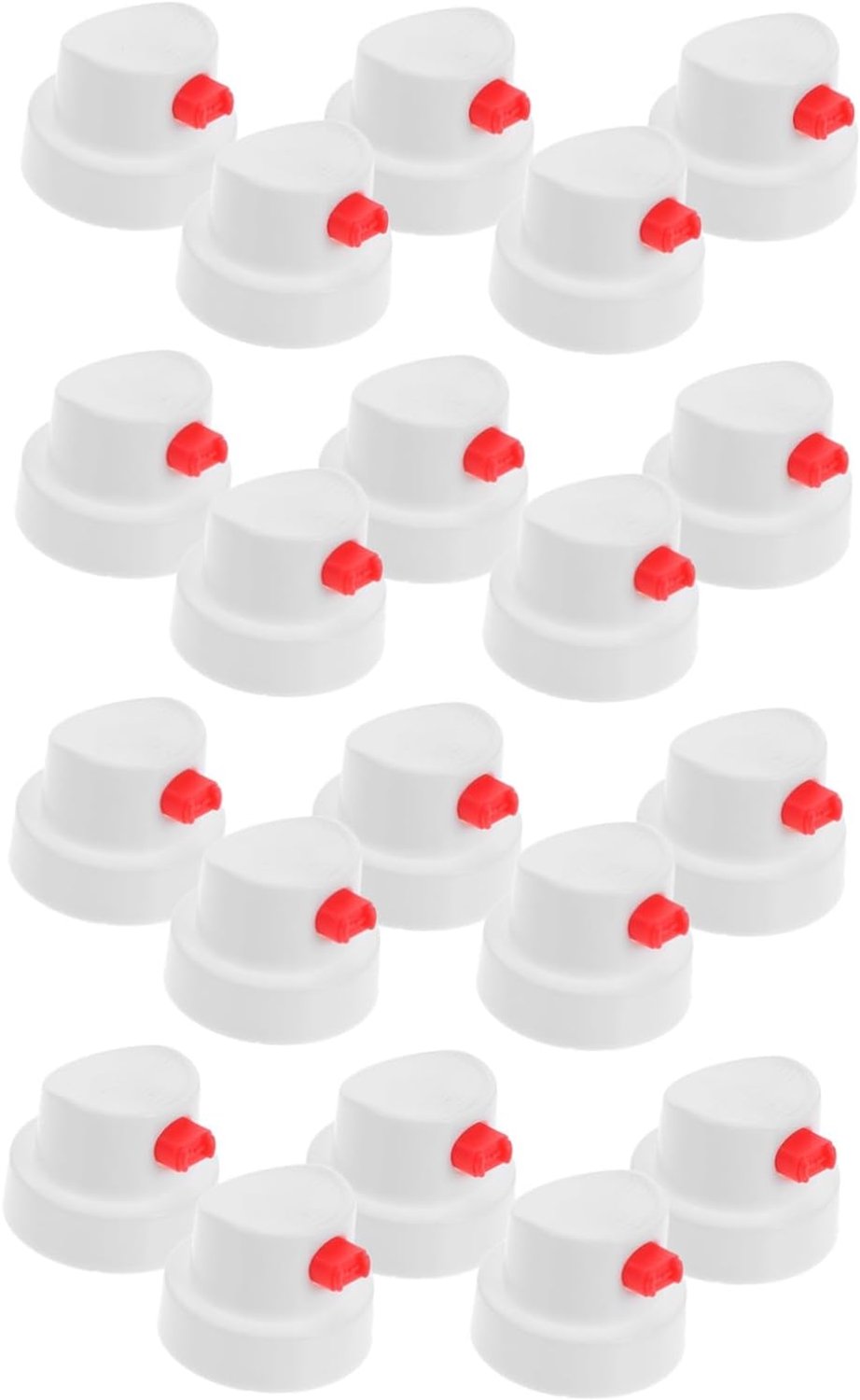 20 Stuks Witte Plastic Fat Spray Nozzles voor Spuitbussen Vervangende Caps voor Gelijkmatige Verfspuitcontrole Geschikt voor Woningrenovatie Autoreparatie Knutselprojecten