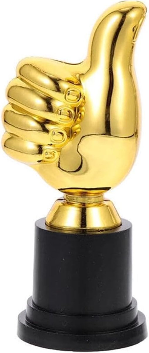 Up Trofee Gouden Plastic Prijs Racespel Plastic Trofee Thumb Trofee Decoratie