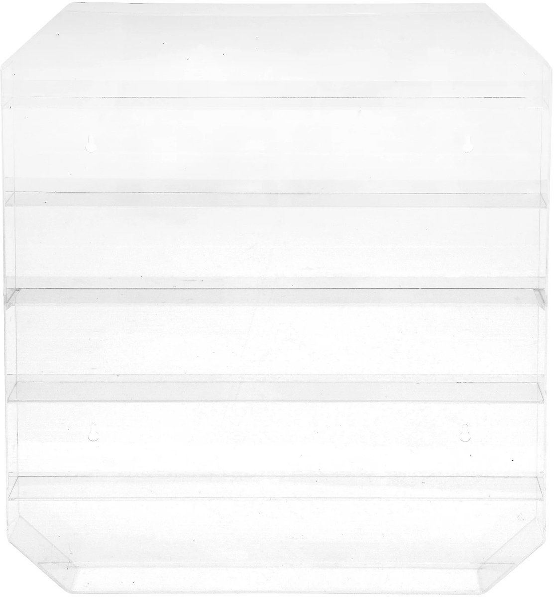 ArtiZo Acryl display rek - opbergrek - 6 niveaus - set van 2 - transparant - wandmontage - 50 × 5 × 60 cm