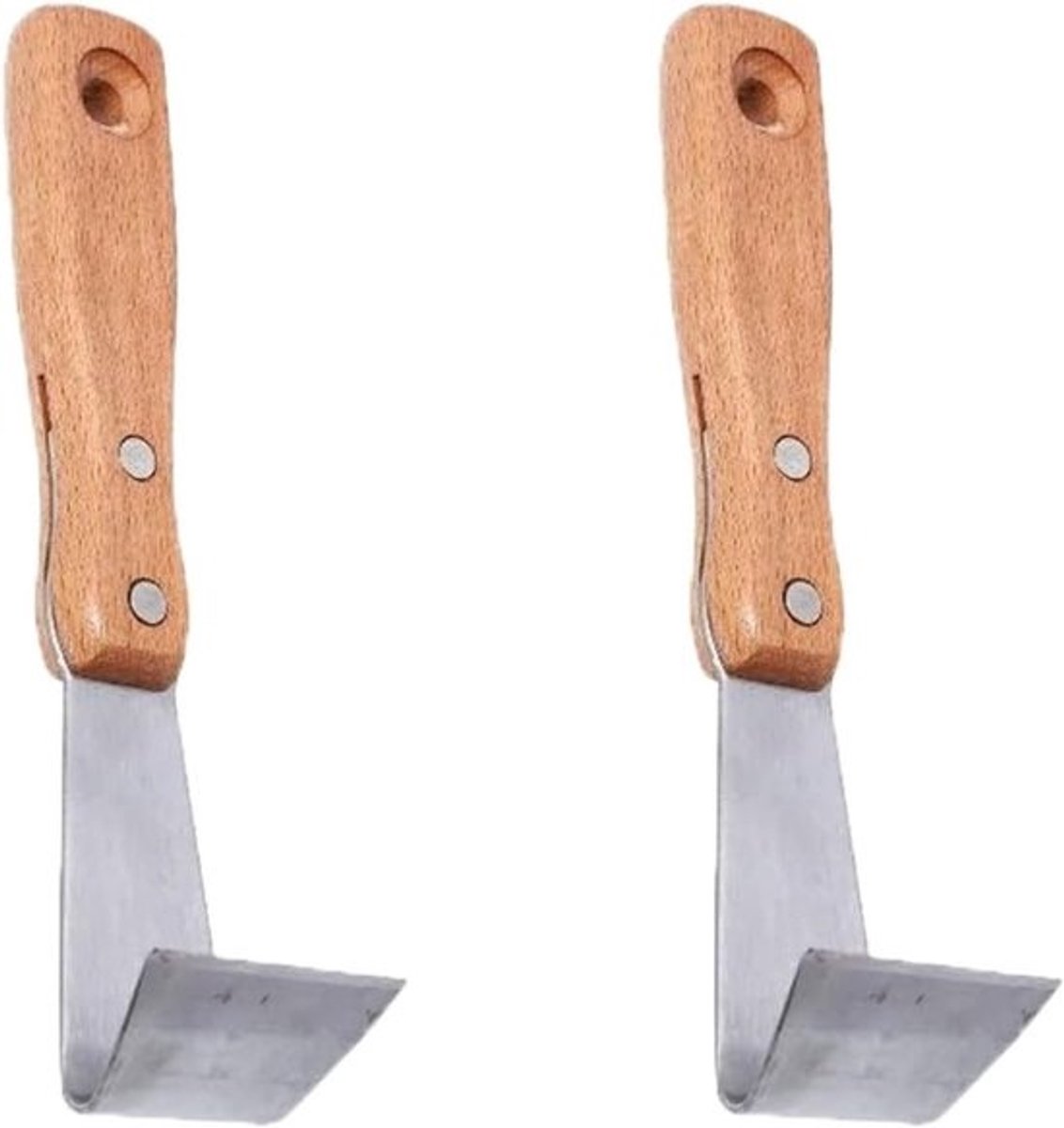 2-Pack schorsverwijderingsgereedschap - 19 cm debarkingspaan met houten handvat
