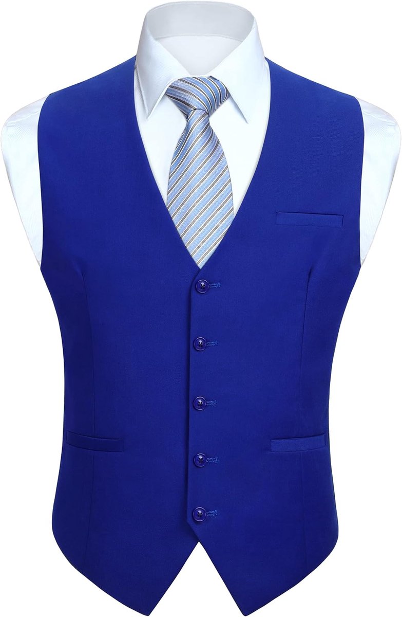 Gilets voor bruiloften, voor smoking, zakelijk pak, vest met zakken, effen kleur, maat XS-4XL
