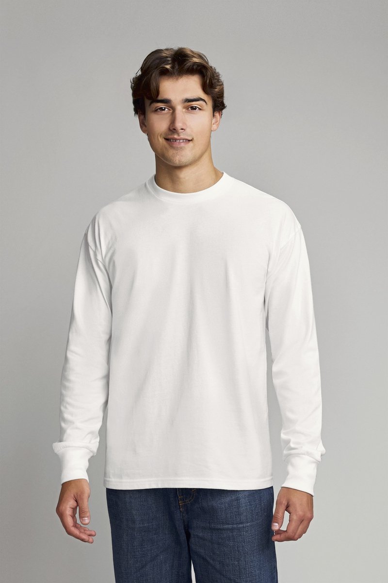 Next Level Apparel - Unisex Heavyweight Long Sleeve - White - XL
