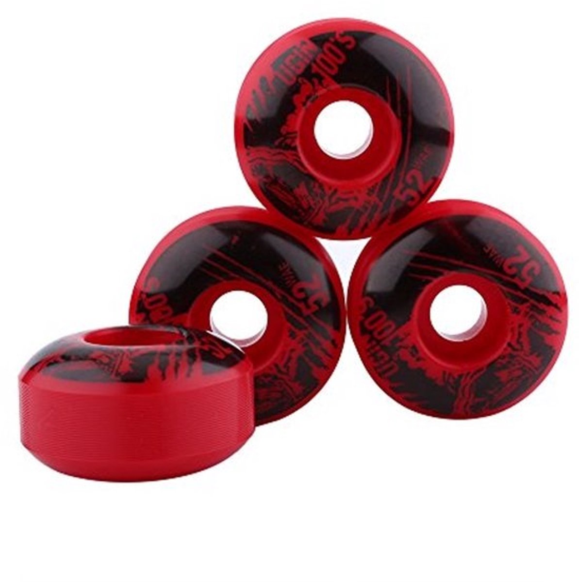 Duurzame 52mm x 30mm Skateboard Wielen voor Longboard - 4 Stuks Rood