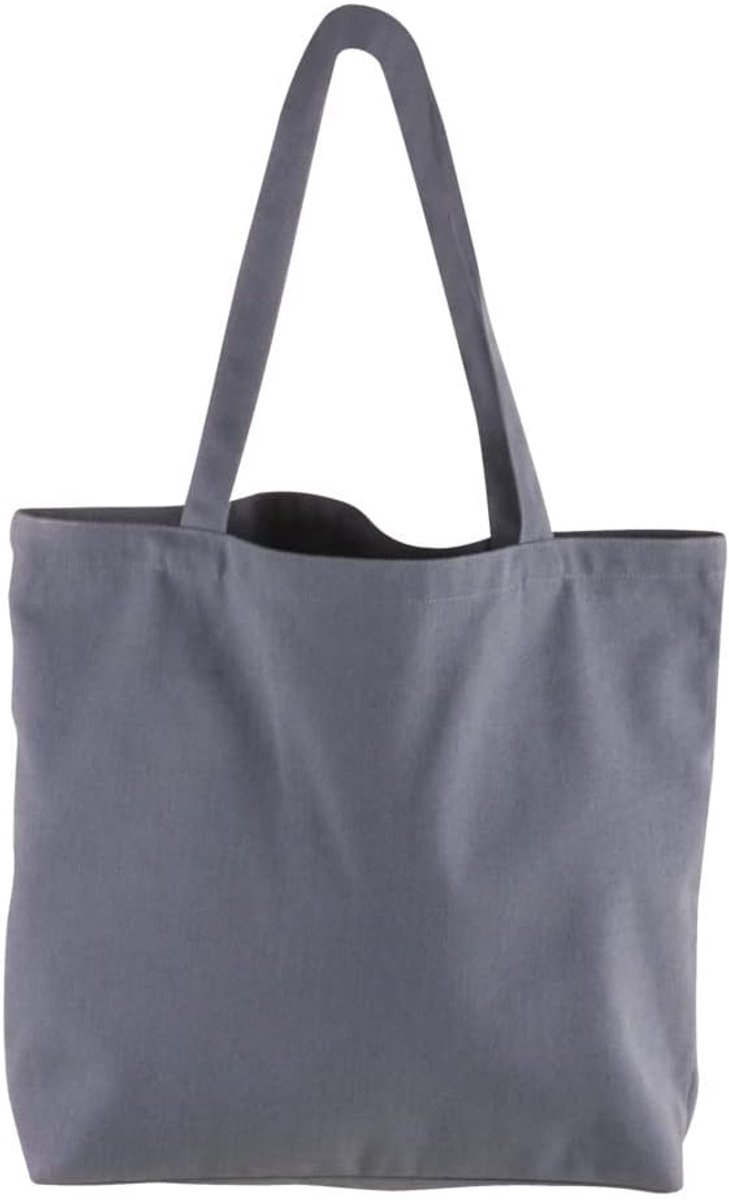 53987564 Basic Shopper, grijs, 46 x 35 cm, textieltas, stoffen tas, boodschappentas, stoffen tas, 330g/m2, onbedrukt